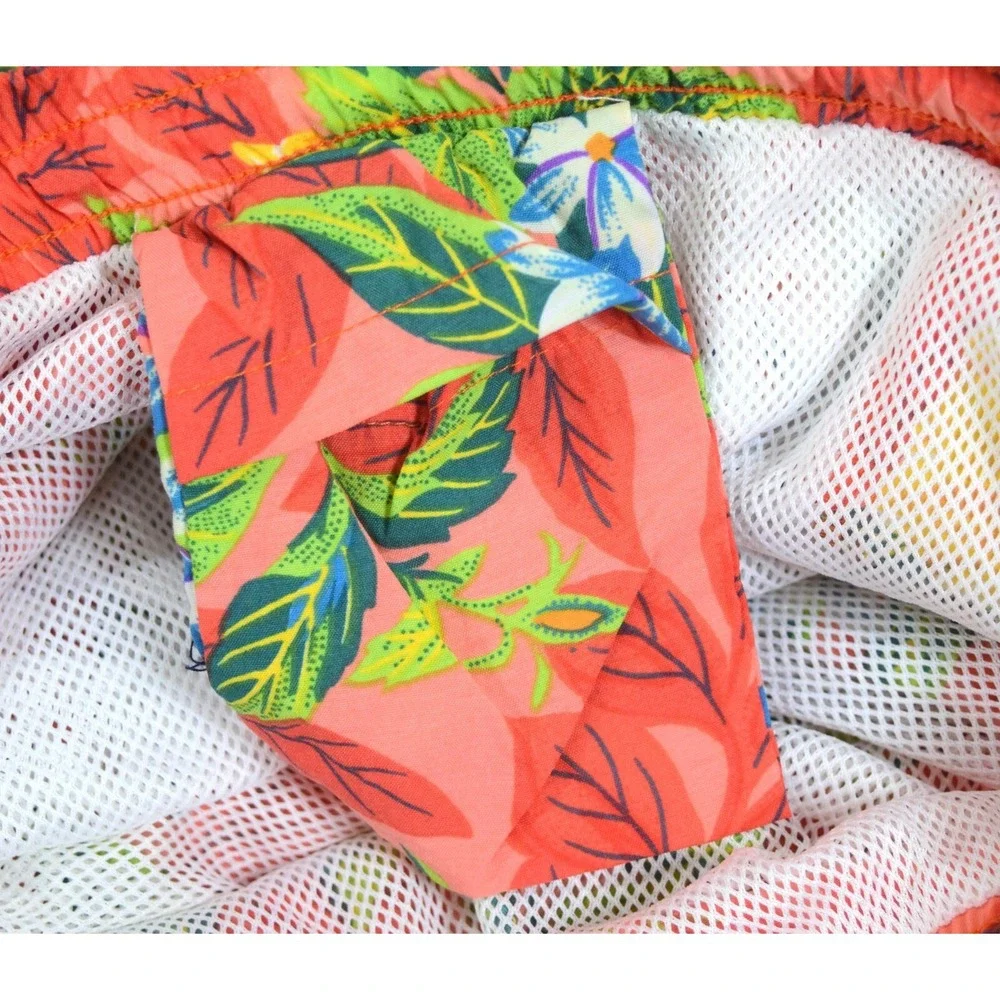 VTG 90s Polo Sport Ralph Lauren Tropical‎ Hibiscus Swim Trunks Shorts Men's XL
